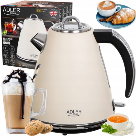 Czajnik metalowy 1,5 L STRIX Adler AD 1343 creme