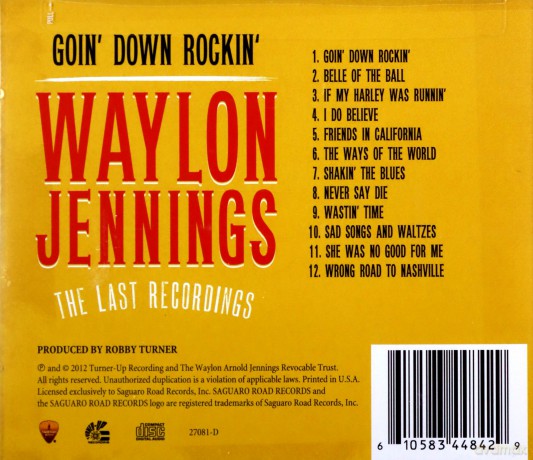 Waylon Jennings: Goin Down Rockin-The Last Rec [CD]