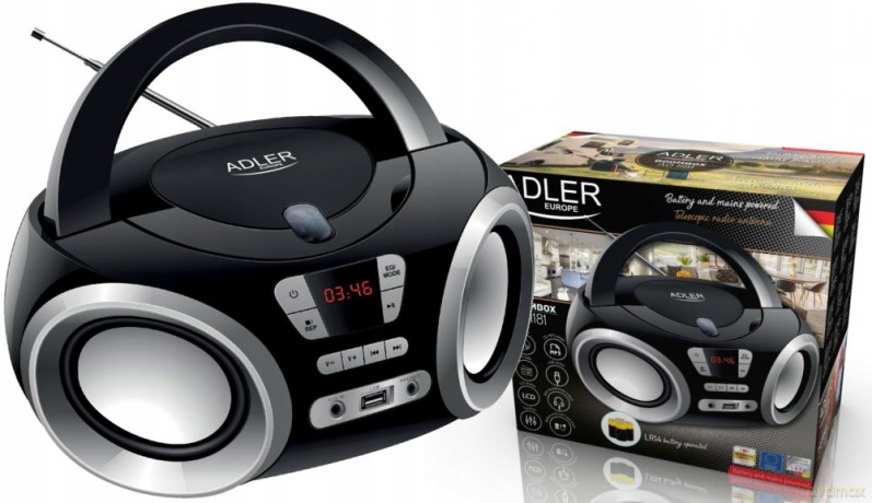 Radio, Boombox CD-MP3, USB, Adler AD 1181