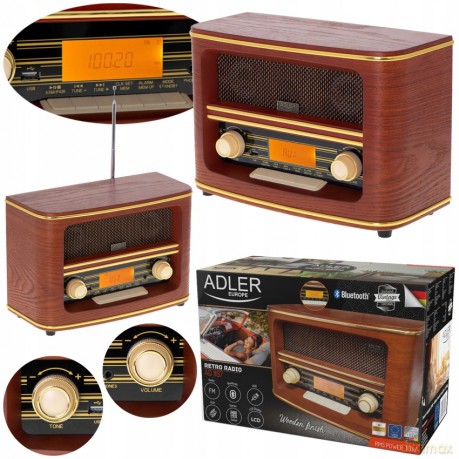 Retro Radio z Bluetooth Adler AD 1187