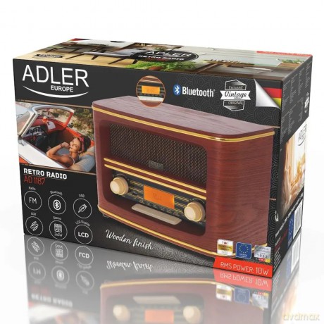 Retro Radio z Bluetooth Adler AD 1187