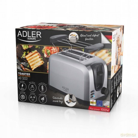 Toster z rusztem do bułek Adler AD 3222