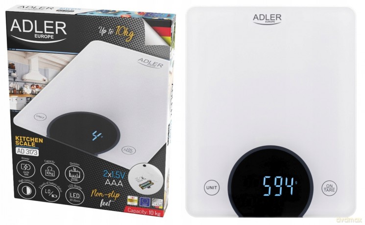 Waga kuchenna - do 10kg - LED Adler AD 3173w