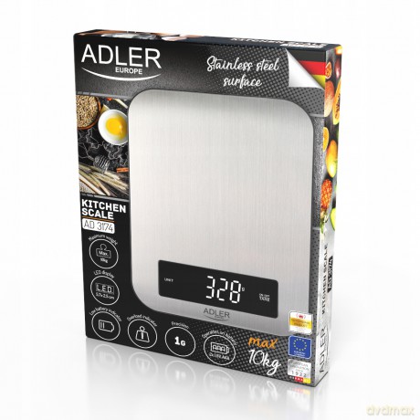 Waga kuchenna INOX - LED - duża Adler AD 3174