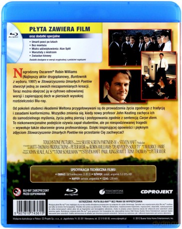 Stowarzyszenie umarłych poetów (Disney) [Blu-Ray]