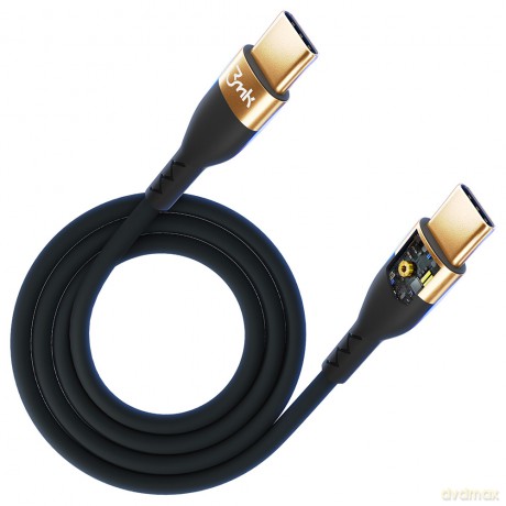 3mk Hyper Silicone Cable C to C 2m 100w Black [KABEL]