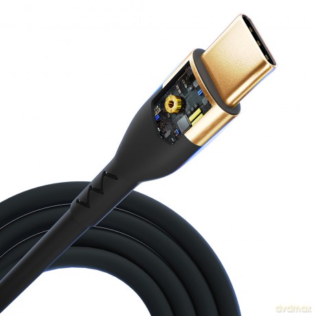3mk Hyper Silicone Cable C to C 2m 100w Black [KABEL]