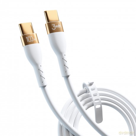 3mk Hyper Silicone Cable C to C 2m 100w White [KABEL]