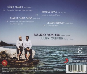 Fabrizio von  Arx: French Impressionists: Ravel, Franck, Saint-Saëns, Debussy - Violin Sonatas [CD]