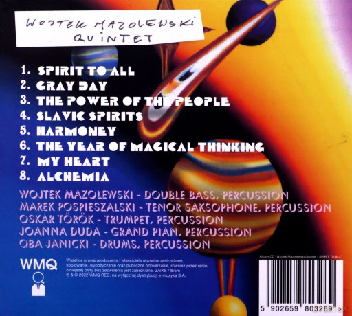 Wojtek Mazolewski Quintet: Spirit To All [CD]