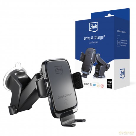 Uchwyt z ładowaniem indukcyjnym 3mk Hyper Wireless Charger 3w1 15W
