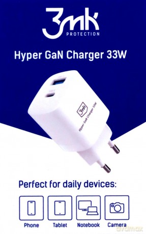 Ładowarka sieciowa 3mk Hyper GaN Charger 33W