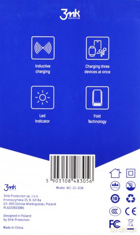 3mk Hyper Wireless Charger 3w1 15W Bezprzewodowa ładowarka