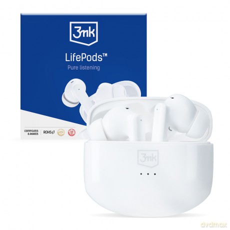 3mk LifePods White - Słuchawki bezprzewodowe białe