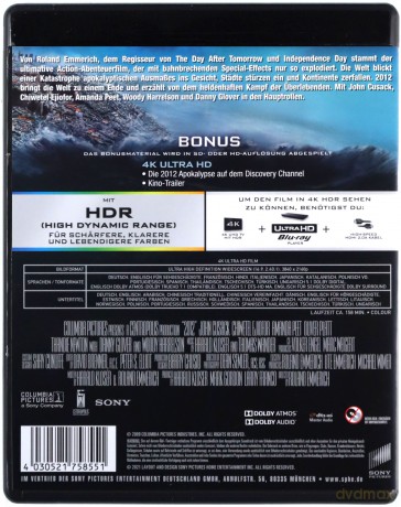 2012 [Blu-Ray 4K]