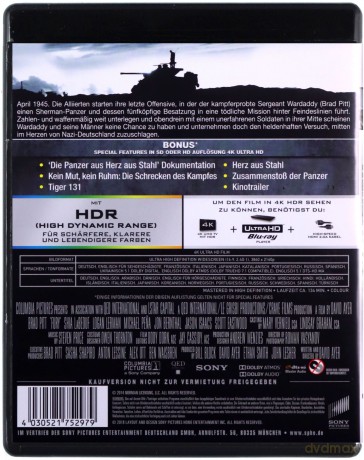 Furia (Fury) [Blu-Ray 4K]