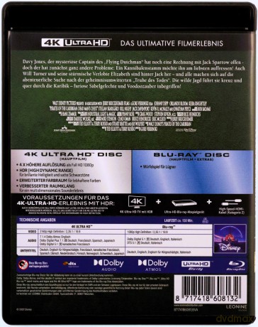 Pirates of the Caribbean: Dead Man's Chest (Piraci z Karaibów: Skrzynia umarlaka) [Blu-Ray 4K]+[Blu-Ray]