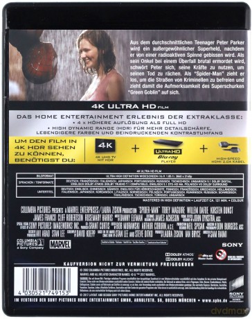 Spider-Man [Blu-Ray 4K]+[Blu-Ray]