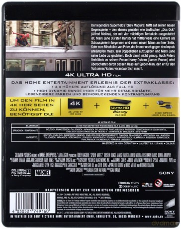 Spider-Man 2 [Blu-Ray 4K]+[Blu-Ray]