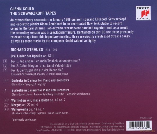Glenn Gould: Glenn Gould: The Schwarzkopf Tapes [CD]