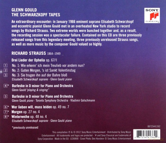 Glenn Gould: Glenn Gould: The Schwarzkopf Tapes [CD]