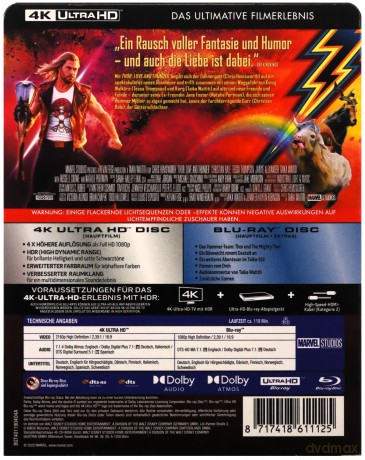 Thor: Love and Thunder (Thor: Miłość i grom) (steelbook) [Blu-Ray 4K]+[Blu-Ray]