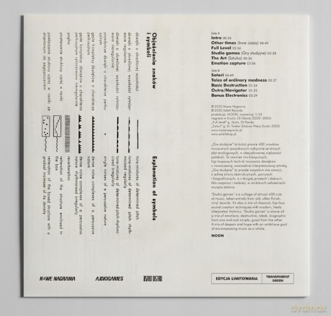 NOON: Gry Studyjne (Transparent) (Limited) [Winyl]