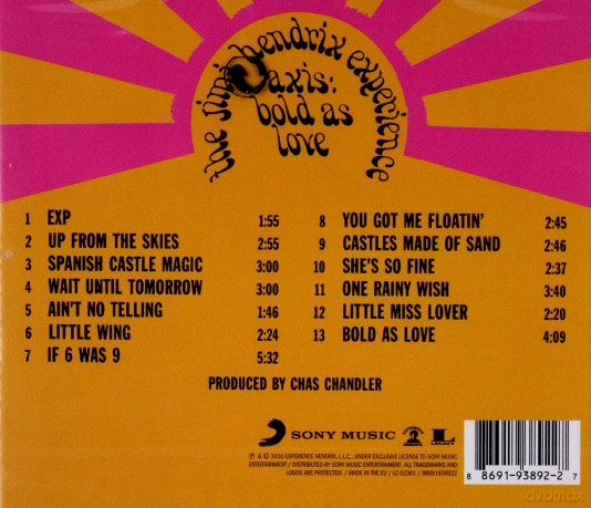 Jimi HendrixThe Experience: Axis: Bold As Love [CD]