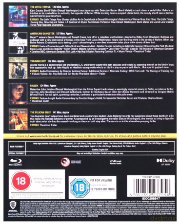 Denzel Washington Collection: The Little Things / American Gangster / Training Day / Fallen / The Pelican Brief [5xBlu-Ray]