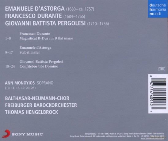 Thomas Hengelbrock: Durante, Astorga, Pergolesi - Sacred Works [CD]