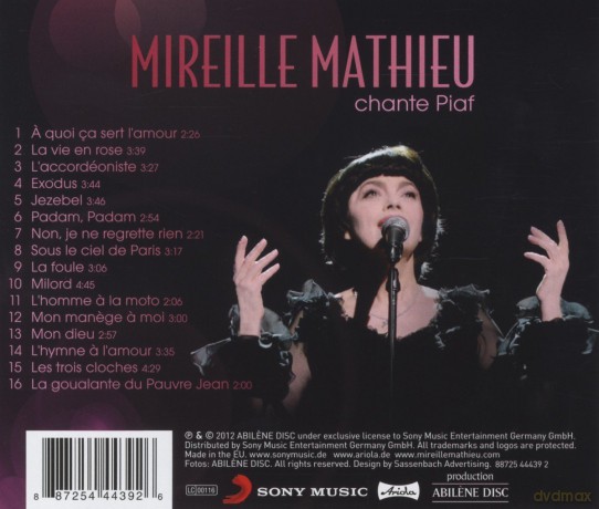 Mireille Mathieu: Chante Piaf [CD]