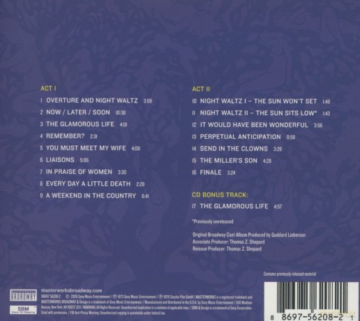 A Little Night Music soundtrack (Mała Nocna Muzyka) (Original Broadway Cast Recording) [CD]