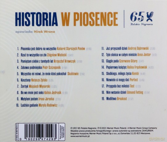 Historia W Piosence. 65 Lat Polskich Nagrań [CD]