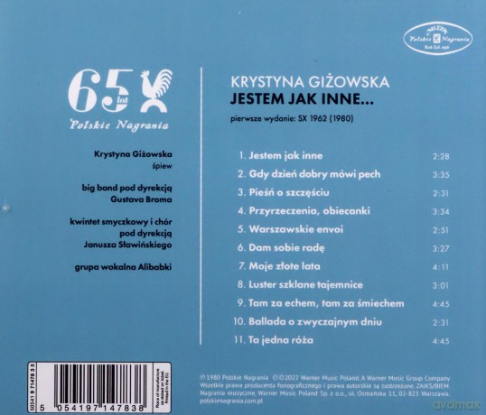 Krystyna Gizowska: Jestem Jak Inne (Czarne CD) [CD]