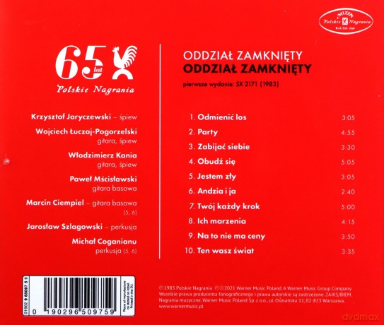 Oddział Zamknięty: Oddział Zamknięty (Czarne CD) [CD]