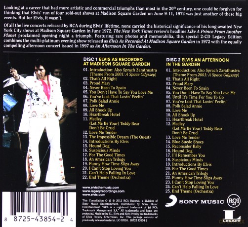 Elvis Presley: Elvis: As Recorded at Madison Square Garden (digipack) [2CD]