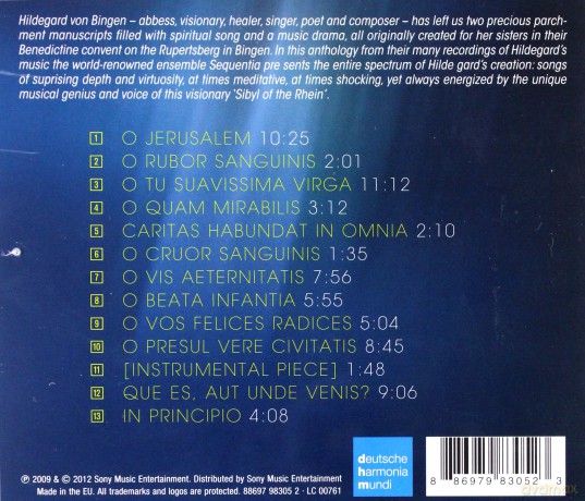 Sequentia: Visions of Paradise - The Music of Hildegard von Bingen [CD]