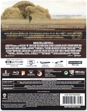 Dune: Part One (Diuna) (steelbook) [Blu-Ray 4K]+[Blu-Ray]