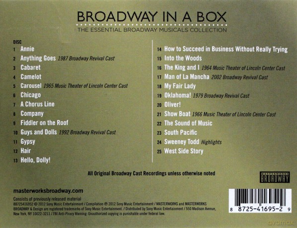 Broadway in a Box - The Essential Broadway Musicals Collection soundtrack [25CD]