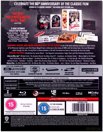 Casablanca (steelbook) [Blu-Ray 4K]+[2xBlu-Ray]
