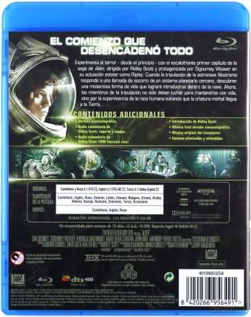 Alien (Obcy - 8. pasażer Nostromo) [Blu-Ray]