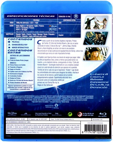 Pirates of the Caribbean: Dead Man's Chest (Piraci z Karaibów: Skrzynia umarlaka) (Disney) [2xBlu-Ray]
