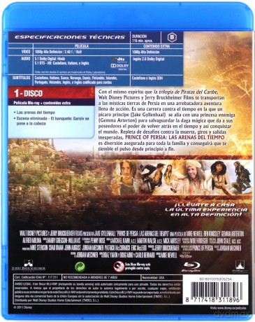 Prince Of Persia - The Sands Of Time (Książę Persji: Piaski czasu) [Blu-Ray]