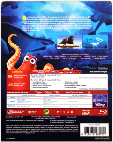 Finding Dory (Gdzie jest Dory?) (Disney) (steelbook) [Blu-Ray 3D]+[2xBlu-Ray]