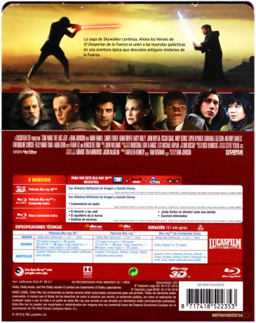Star Wars: Episode VIII - The Last Jedi (Gwiezdne wojny: Ostatni Jedi) [Blu-Ray 3D]+[2xBlu-Ray]