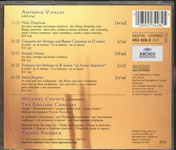 Chance,The English Concert: Vivaldi:Nisi Dominus [CD]