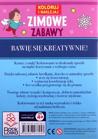 Koloruję i naklejam. Zimowe zabawy [KSIĄŻKA]