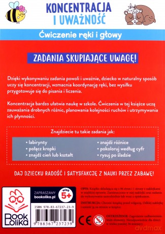 Koncentracja i uważność. Ćwiczenia ręki i głowy - Izabela Jesiołowska [KSIĄŻKA]