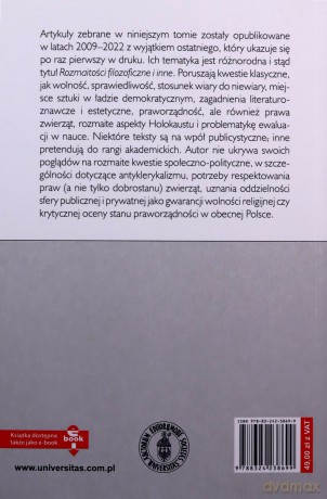 Rozmaitości filozoficzne i inne - Jan Woleński [KSIĄŻKA]