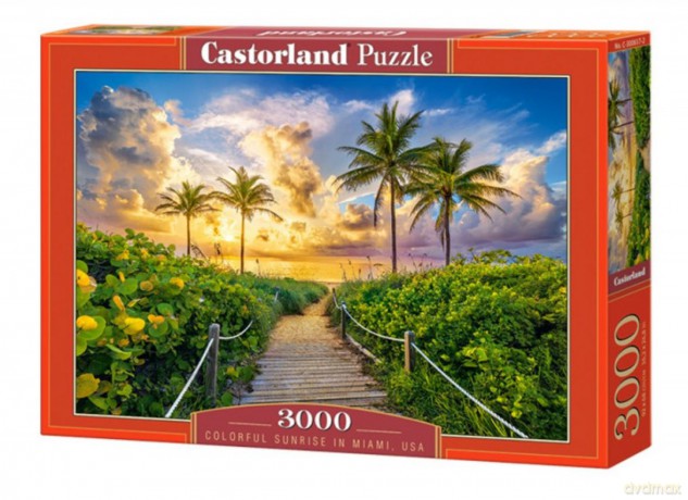 CASTORLAND 3000 el. Wschód słońca palmy Miami USA [PUZZLE]